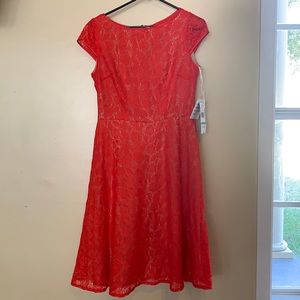 Size 8 Salsa/Nude Dress (Black Label by Evan Picone)